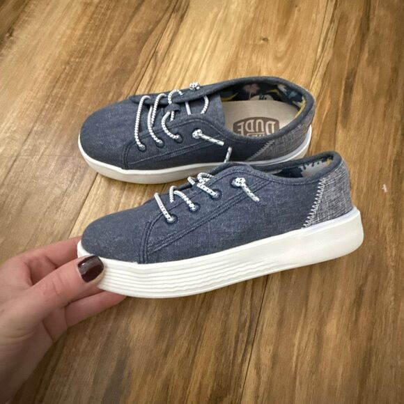 Hey Dude Cody Youth Craft Linen Navy Slip On Shoes Size 13 NWOT - Picture 6 of 7